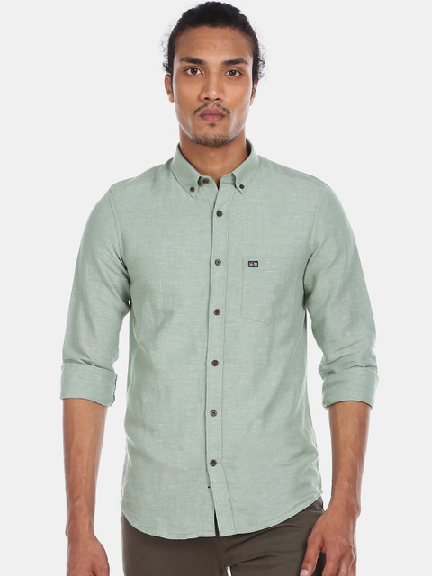 

Arrow Sport Men Green Regular Fit Solid Casual Shirt