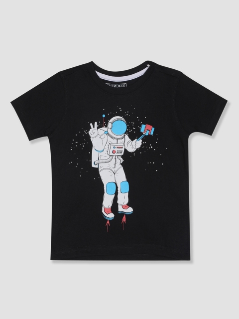 

Cherokee Boys Black Printed Round Neck T-shirt