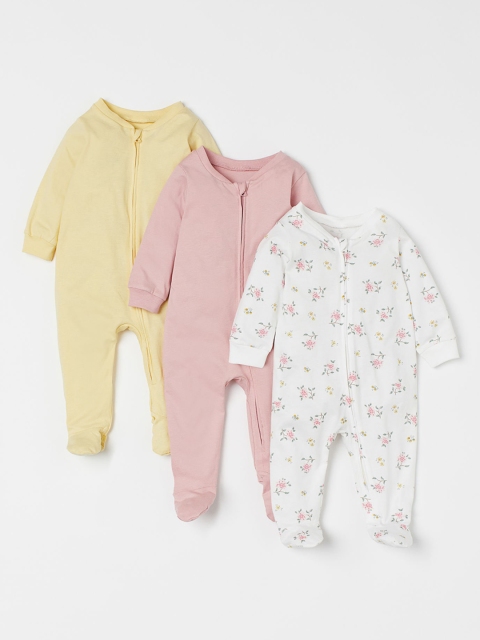 

H&M Kids 3-Pack Zip-Up Pyjamas, White