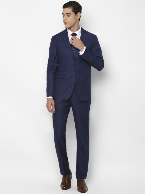 

Allen Solly Men Navy Blue Solid Single-Breasted Slim Fit Formal Suit