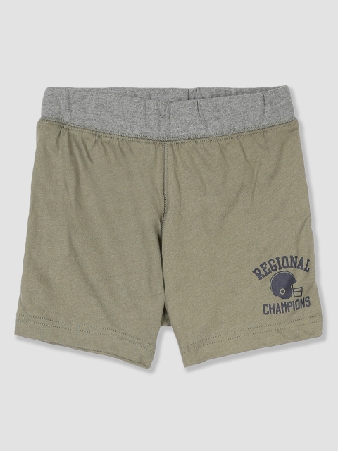 

The Childrens Place Boys Olive Green Solid Regular Shorts