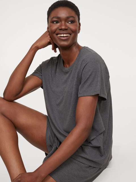 

H&M Women Sustainable MAMA Maternity/nursing pyjamas, Grey