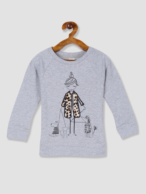 

GAP Girls Grey Printed Embellished Sweatshirt