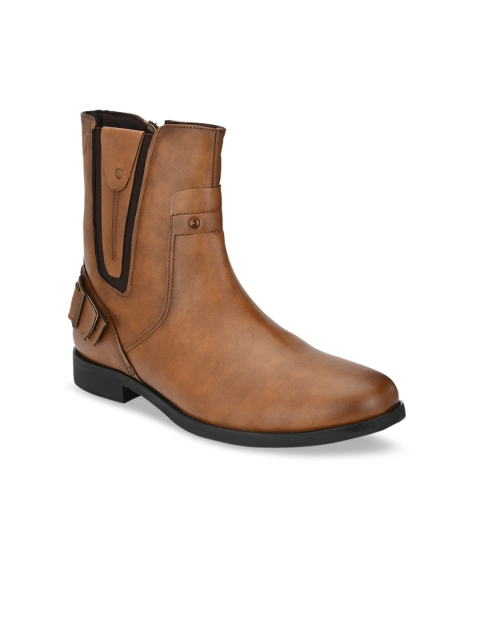 

Delize Men Tan Brown Solid Flat Boots