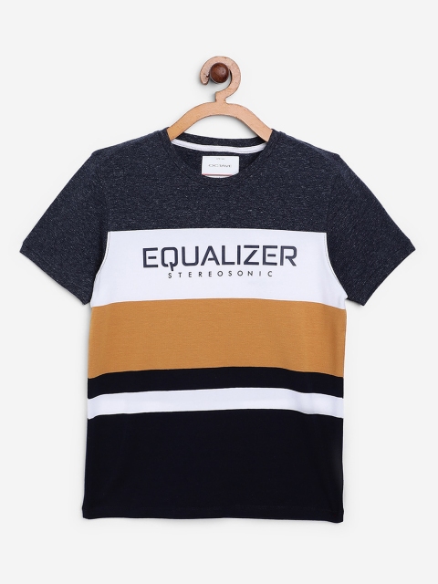 

Octave Boys Grey & White Colourblocked Round Neck T-shirt