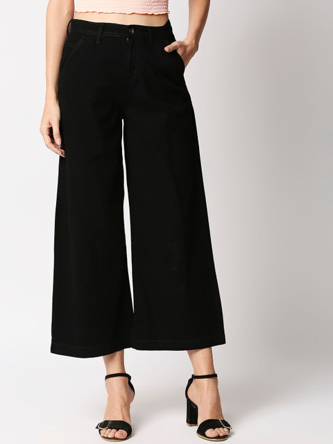 

High Star Women Black Relaxed Fit High-Rise Clean Look Jeans