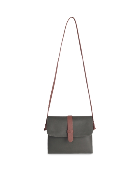 

Ratans Grey Solid Sling Bag