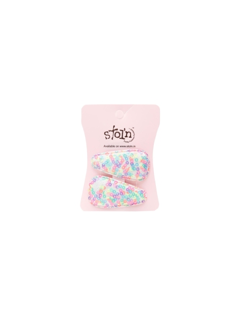 

Stoln Girls Pink & Blue Set of 2 Embellished Tic Tac Hair Clip