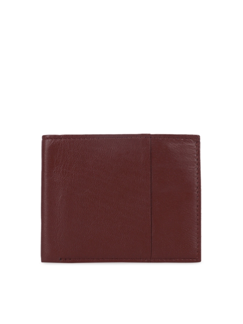

LEISURES Men Brown Textured Two Fold Wallet
