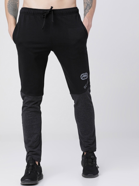 

Ecko Unltd Men Black & Grey Colorblocked Slim-Fit Track Pants