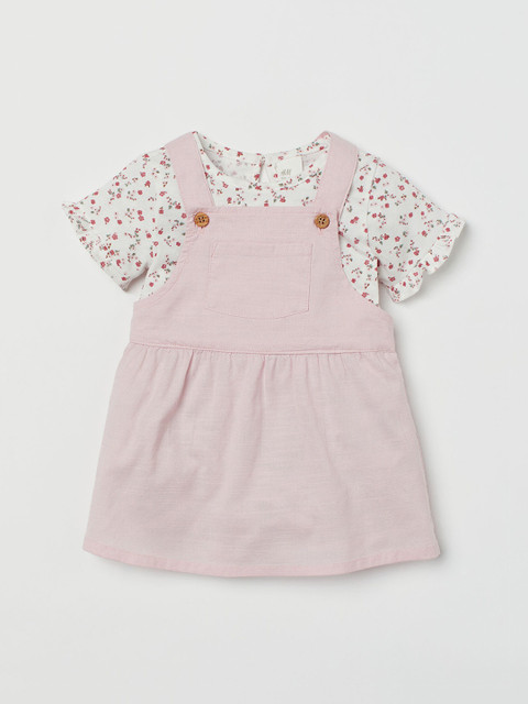

H&M Girls Pink & Beige 2-Piece Cotton Set