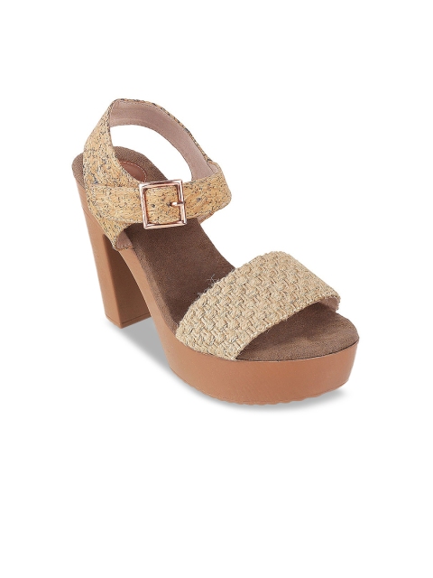 

Catwalk Women Beige Woven Design Platform Heels