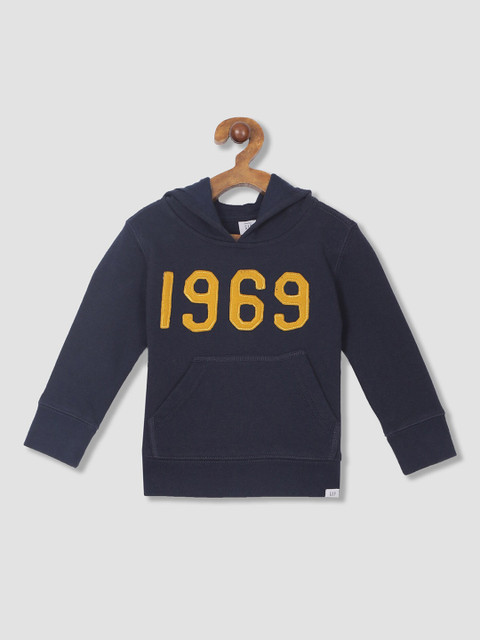 

GAP Toddler Boy Dark Blue Hooded Appliqued Sweatshirt