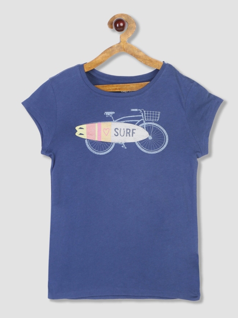 

GAP Girls Blue Embellished Graphic Tee