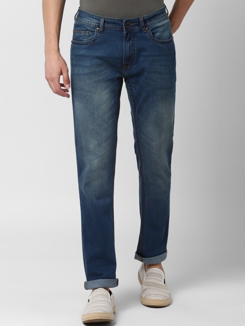 

Peter England Casuals Men Blue Slim Fit Mid-Rise Low Distress Stretchable Jeans