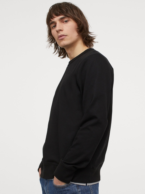 

H&M Men Black Pima Cotton Sweatshirt