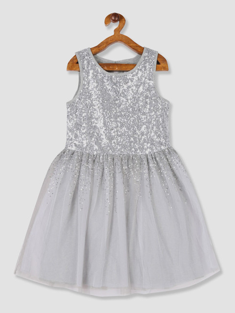 

GAP Girls Grey Embellished Fit and Flare Dress