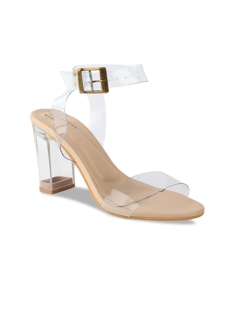 

Shoetopia Women Cream-Coloured Solid Sandals
