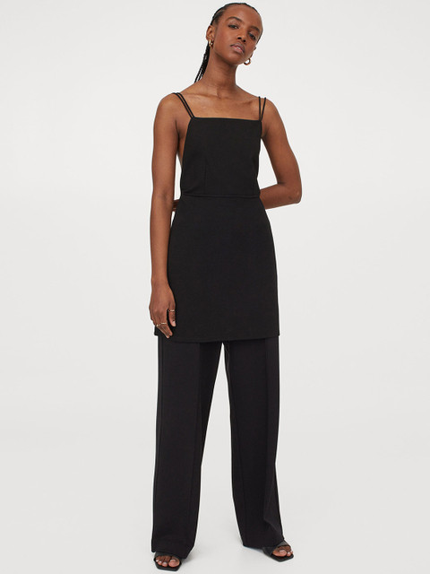 

H&M Women Black Fitted Dress