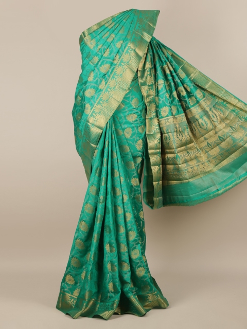 

Pothys Green Woven Design Jute Silk Saree