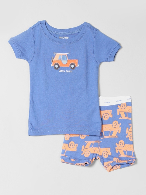 

GAP Toddler Boy Blue & Peach-Coloured T-Shirt and Shorts Set