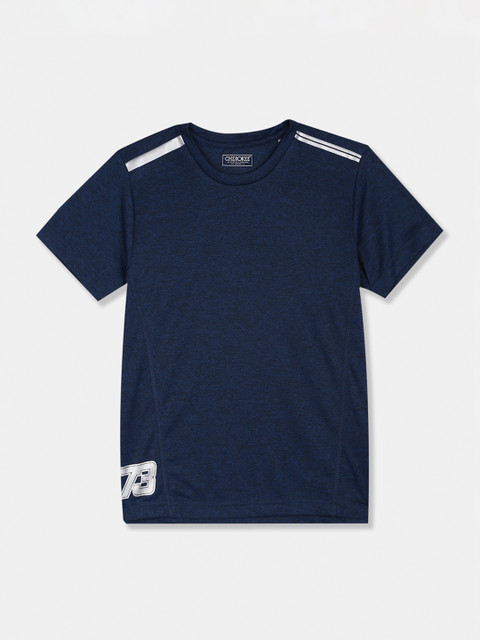 

Cherokee Boys Navy Blue Solid Round Neck T-shirt
