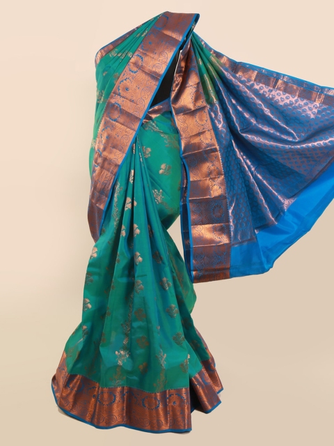 

Pothys Green & Blue Pure Silk Woven Design Kanjeevaram Saree