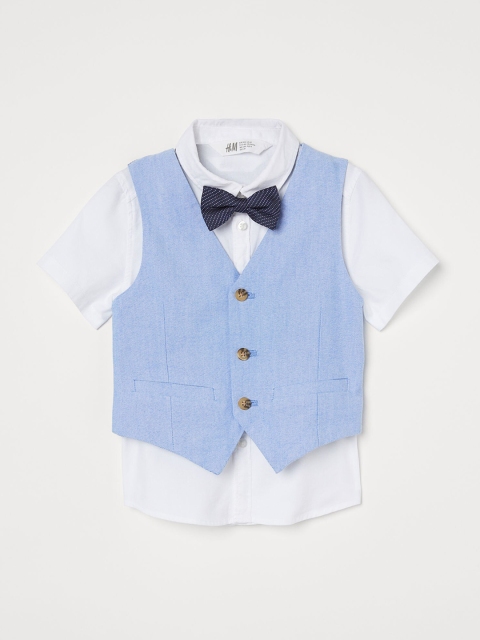 

H&M Boys Pure Cotton 3-Piece Set, White