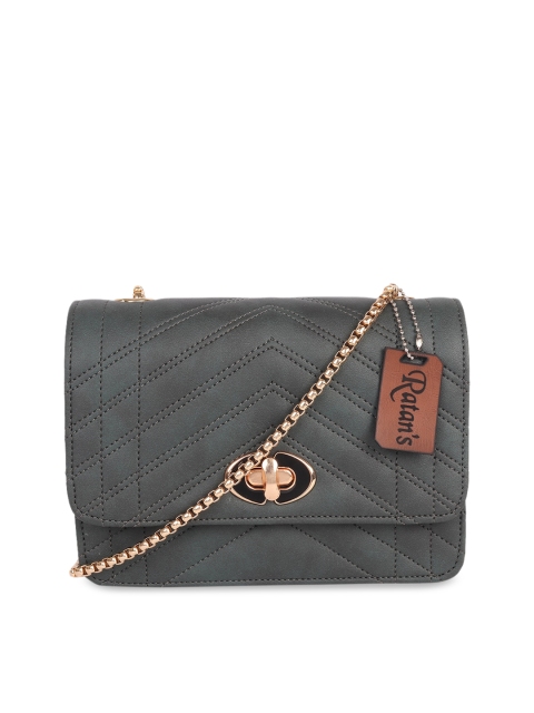 

Ratans Grey Textured Sling Bag