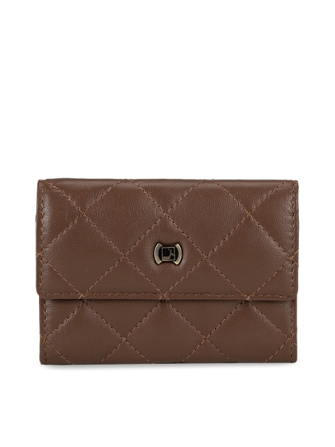 

Da Milano Men Brown Solid Leather Envelope Wallet