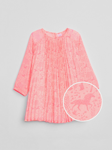 

GAP Girls Pink Printed Fit and Flare Dress