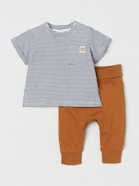

H&M Infants Blue & Beige 2-Piece Cotton Sustainable Set