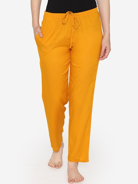 

Vami Women Mustard Yellow Solid Lounge Pants