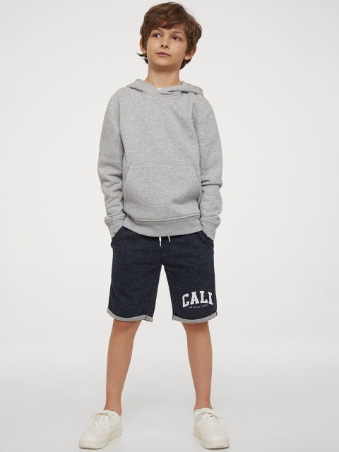 

H&M Boys Blue Printed Sweatshirt Shorts