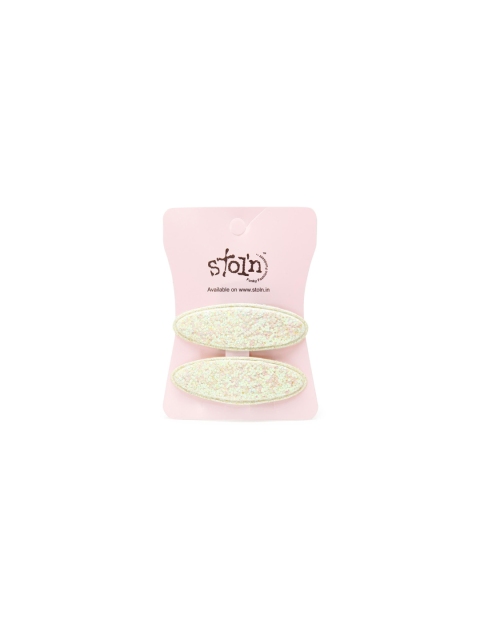 

Stoln Girls Yellow & Pink Set of 2 Embellished Tic Tac Hair Clip