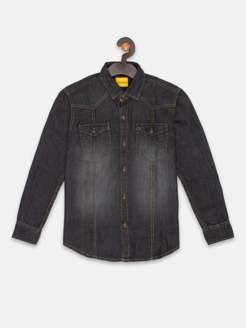 

Instafab Boys Charcoal Regular Fit Faded Casual Shirt