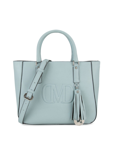 

Da Milano Blue Solid Leather Handheld Bag