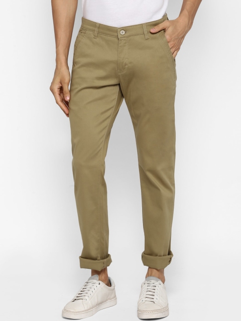 

Cantabil Men Khaki Straight Fit Solid Regular Trousers