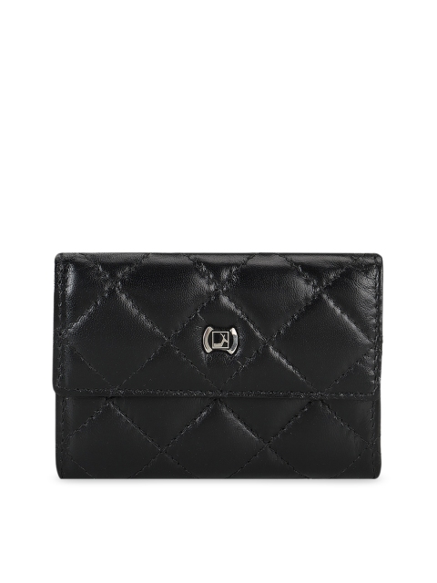 

Da Milano Men Black Textured Leather Envelope