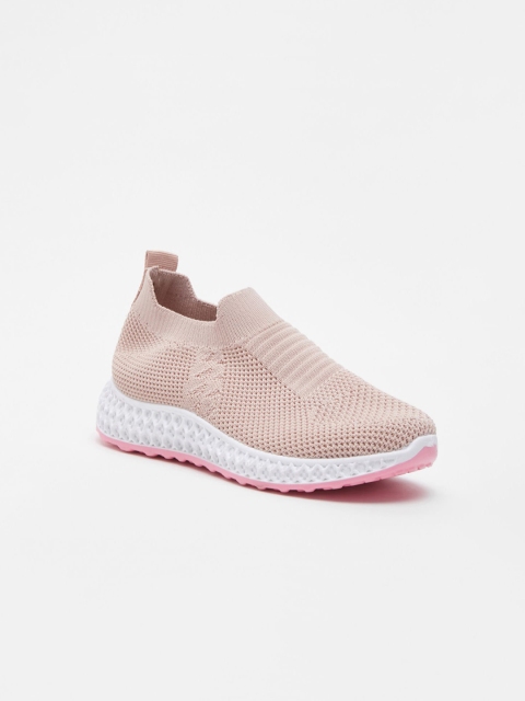 

shoexpress Girls Peach-Coloured Textile Walking Shoes