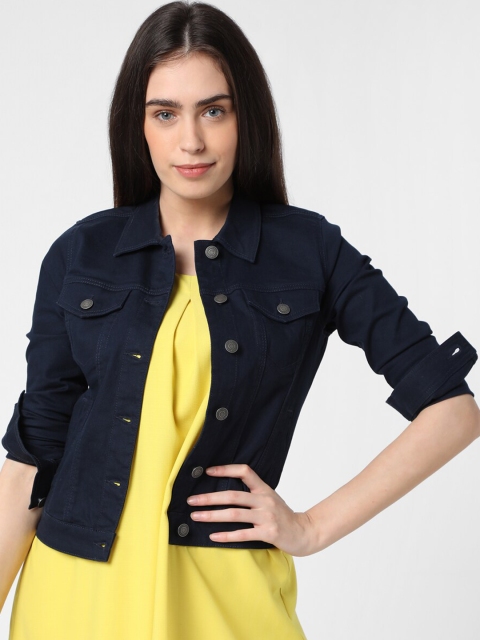 

Vero Moda Women Navy Blue Solid Tailored Jacket