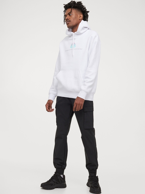 

H&M Men White Regular Fit Hoodie
