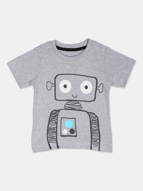 

Donuts Boys Grey Printed Round Neck T-shirt