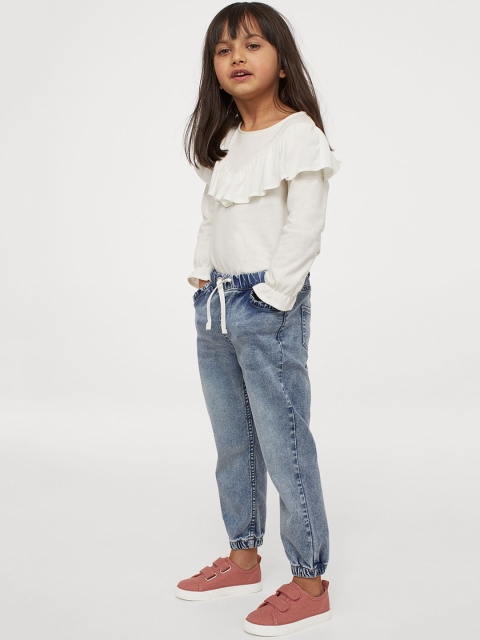 H&M Girls Blue Denim joggers
