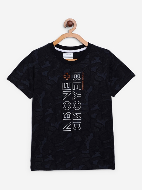 

Octave Boys Navy Blue Printed Round Neck T-shirt