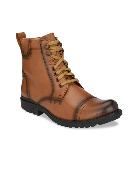 

Delize Men Tan Brown High-top Flat Boots