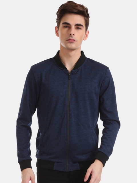 

Arrow New York Men Navy Blue Self Design Sweatshirt