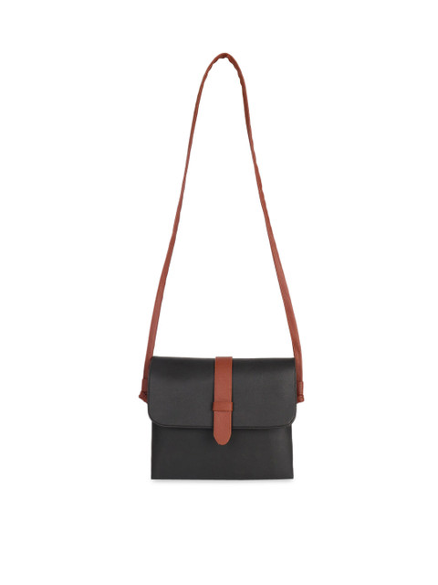 

Ratans Black & Red Colourblocked Sling Bag