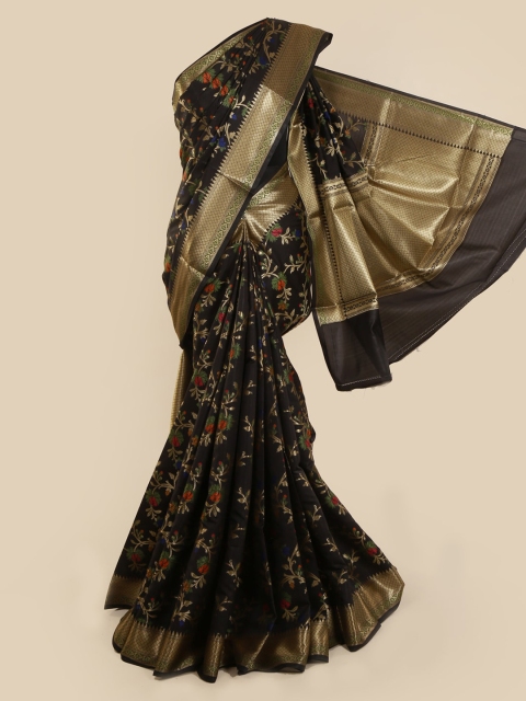 

Pothys Black Woven Design Art Silk Saree