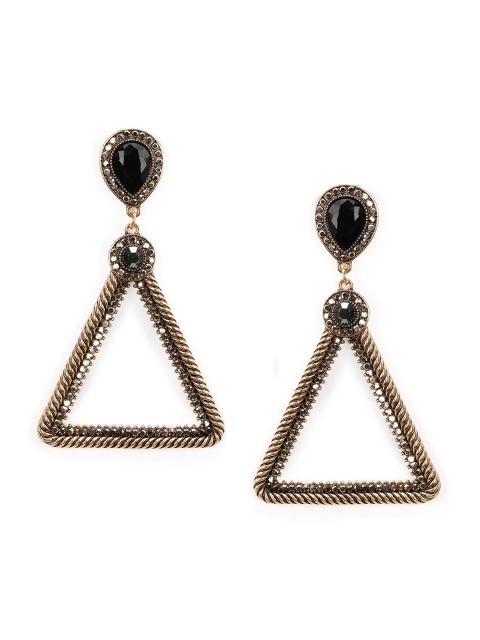 

TOKYO TALKIES X rubans FASHION ACCESSORIES Gold-Toned Triangular Drop Earrings